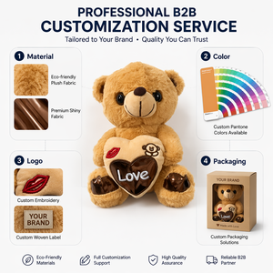 Orsacchiotto <span class=keywords><strong>Buonanotte</strong></span> Super Morbido Peluche a Forma di Cuscino, Simpatico Pupazzo da Notte con Imbottitura in Cotone PP - Product Image 6