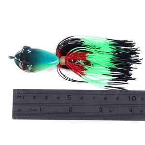 Toptan folong 10cm 9g yapay yemler üst su yüzen kurbağa uzun etekler ile balıkçılık Lures - Product Image 4