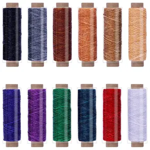 WXL099 12 الألوان الخياطة موضوع الشمع خط ثوب مشمع للجلود الخياطة الجلود الحرفية اليد الخياطة خط