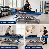 Table de chiropratique électrique à commande au pied, 4 sections, best-seller, pour les cliniques de physiothérapie