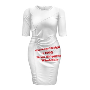 Abbigliamento Dropshipping donna estate personalizzato abito attillato da donna stampa on Demand elegante abito da sera Sexy donna alla moda abito da sera - Product Image 3