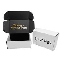Boîte d'expédition personnalisée en papier kraft ondulé recyclable avec logo imprimé, boîte d'expédition blanche