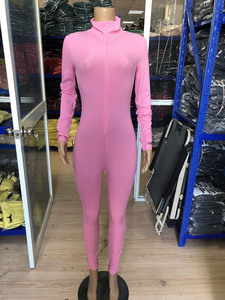 Tuta lunga taglia XS per donna ricamata con etichetta fortunata lettera pezzo unico tuta aderente da donna a manica lunga Vintage Yoga - Product Image 4