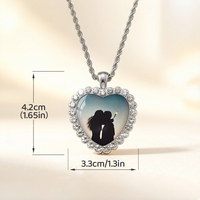 Collier personnalisable en métal pour couple, portrait d'anniversaire, photos de chat et de chien, chaîne commémorative pour pull quotidien
