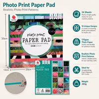 Bloc de papier photo 170 g/m² pour scrapbooking, 36 feuilles, 18 motifs, papier décoratif pour journalisation, fabrication de cartes et loisirs créatifs