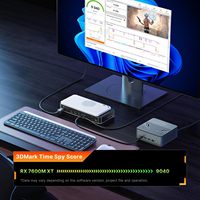 BOSGAME GVP7600 eGPU AMD Radeon RX 7600M Core avec Hub USB4 OCulink, DisplayPort, et Emplacement d'Extension SSD M.2 NVMe pour Accessoires Informatiques