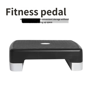 Stepper D'Aérobic Step De Fitness 3 Hauteur Réglable Avec Rehausseurs Coussinets Antidérapants Poids Supporté 150 Kg Bleu