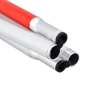 Tongkat buta lipat aluminium 4 lipat ringan, tongkat dasar tambahan berjalan menjelajahi untuk perjalanan mudah dibawa tongkat putih - Product Image 6