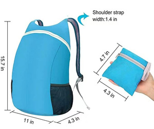Wholesale Customized Logo Unisex <b>Lightweight</b> Waterproof Foldable Outdoor Sports <b>Backpack</b> Large Capacity Polyester - Product Image 2