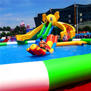 Custom PVC Inflatable Elephant Water <b>Slide</b> Colorful Water Play Equipment for <b>Pool</b> Resort Hotel Commercial Use - Product Image 1