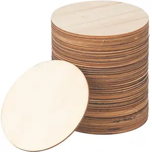 Rodajas de madera Natural, de 20mm disco redondo, Sin terminar, disco de madera en blanco