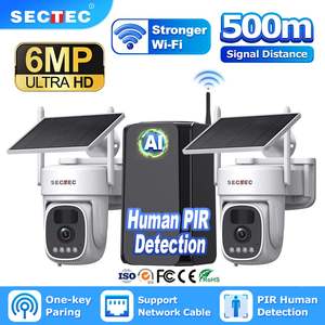 ハローWiFi 2.4GHz 5GHz ソーラーWiFiキット エクステンダー ホームハブ + 2チャンネルWiFiソーラーPTZカメラ 500メートル屋外WiFiソーラーカメラキット - Product Image 1