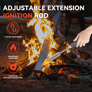 Welding Gas <strong>Torch</strong> Flame Gun <strong>Torch</strong> Lighter Adjustable Flamethrower for Burning Weed, Ice Snow Outdoor Camping - Product Image 2