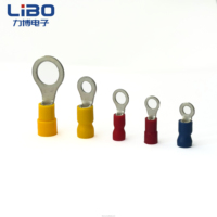 Terminaux fourche isolés série SV, connecteurs de câble à sertir en cuivre étamé pré-isolés en PVC, cosses de câble électrique de type U