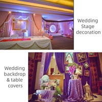 Tapis de scène de mariage personnalisé, tissu décoratif en rose 3D pour la décoration de scène
