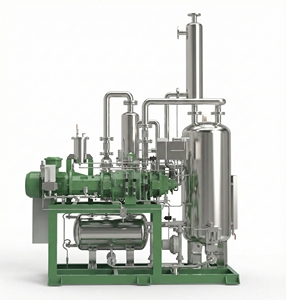 Bomba de vacío de tornillo seco tipo D de titanio anticorrosión para recuperación de solventes de vapor químico agresivo y destilación farmacéutica - Product Image 2