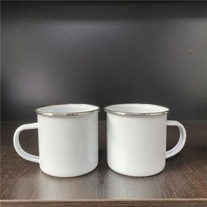 Blank <b>Mugs</b> Campfire Steel Metal Vintage 11Oz 12Oz Enamel Camping Tin Enamelled Sublimation <b>Mug</b> With Handle - Product Image 4