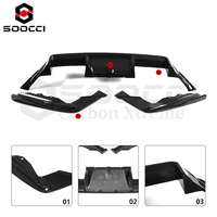 Diffuseur de spoiler arrière en fibre de carbone sèche style 3D pour BMW G87 M2 Coupé, spoiler inférieur de pare-chocs arrière, pièces automobiles 2023+