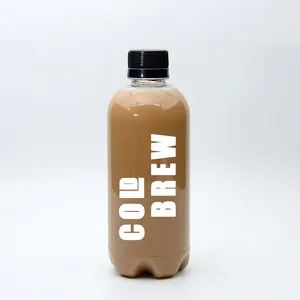 Großhandel 16 unzen 500ml Klar Leere PET Kunststoff Saft Flaschen Food Grade Kunststoff Getränke Flaschen mit Kappe