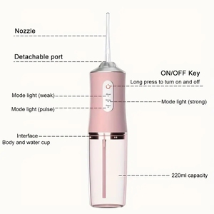 Hydropulseur Dentaire 4-en-1 Sans Fil avec Mode DIY, Irrigateur Oral Portable et Rechargeable avec 4 Buses - Product Image 4