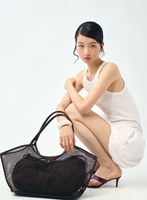 Sac fourre-tout tissé grande capacité 2 pièces/ensemble, sac à bandoulière en maille de nylon, sac à main de plage pour les vacances d'été, Bolsos De Playa - Vente chaude