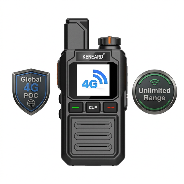 KENEARD KE737 4G POC Walkie Talkie Global Unlimited Range Handheld Two Way Radio Dual Nano SIM 3000mAh Type-C 2W Output Power