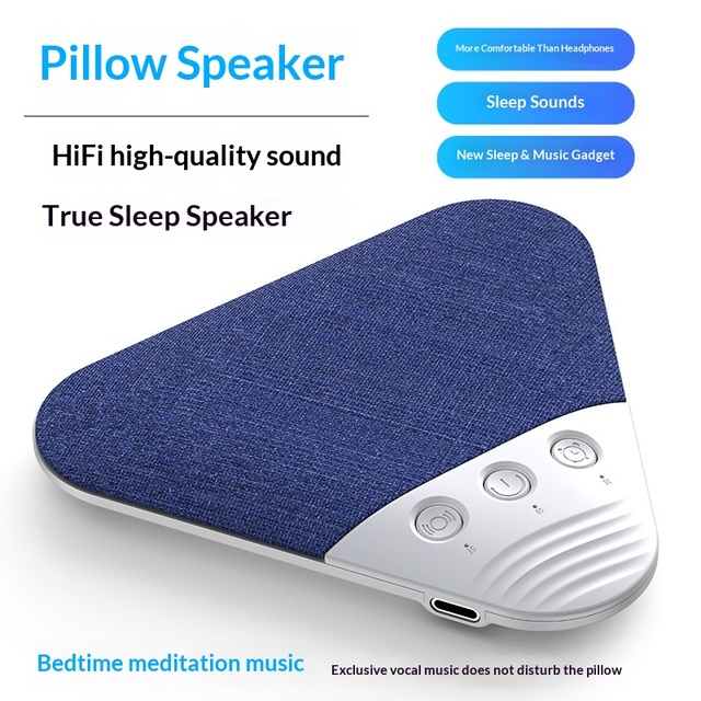 White Noise Machine Mini Bone Conduction Portable Insomnia Sleep Aid Device Under Pillow Speaker for Sleeping with TF Function