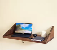 2 en 1 Bureau de travail pliable moderne et peu encombrant Solution pour petit espace Étagère pliante pour ordinateur portable Table pliante pliable