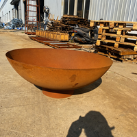 Brasero extérieur en acier Corten pour bois, avec poignée latérale et support à trois pieds, pour patio, jardin, cour arrière