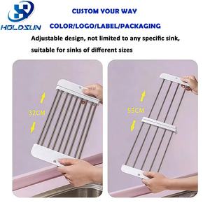 Escurridor de <span class=keywords><strong>Cocina</strong></span> Extensible Multifuncional Personalizado, de Acero Inoxidable, Antipolvo, para Fregadero, para Secar Verduras, Frutas y Platos - Product Image 2