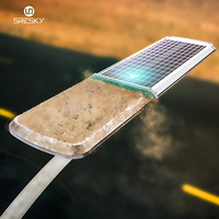 Lampe extérieure intelligente pour ville intelligente, tout-en-un, LED 60W 80W 120W, lampadaire solaire avec auto-nettoyage