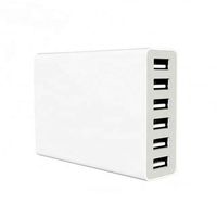 Cargador de Teléfono Móvil de Alta Calidad, 5V 10A, 6 Puertos, Cargador USB Rápido Multipuerto, Estación de Carga para Teléfono y Tableta