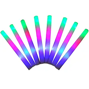 Led Foam Sticks Flashing Glow Sticks Feestartikelen Verlichten Stokje Toverstokken Voor Kinderen Raves Verjaardag Bruiloft Kerst Halloween