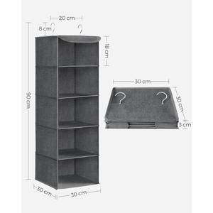 Organizador Colgante, Estante Colgante, Almacenamiento Colgante, Plegable y Ahorrador de Espacio, Ganchos Metálicos e Insertos con Textura Similar al Lino - Product Image 2