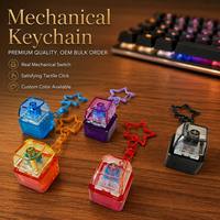 PC Plastic Mechanical Keyboard Keycap Fidget Toy Keychain Stress Relief Clicker for Desk & EDC