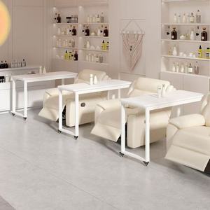 Table à ongles moderne à un seul niveau, style moderne, table à ongles mobile en marbre pour salon de manucure, vente chaude - Product Image 2