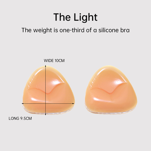 Almohadillas <span class=keywords><strong>de</strong></span> silicona triangulares engrosadas <span class=keywords><strong>de</strong></span> gran venta, inserto invisible, para bikini, sin costuras, realzadoras - Product Image 6