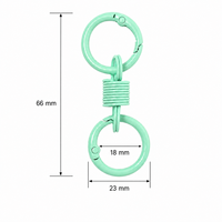 Porte-clés pivotant double fermoir couleur bonbon mignon pour femme, cadeau, bricolage, artisanat, breloque de sac, accessoires en gros