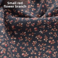 Kain Brokat Katun Murni Rajutan Tangan Anti-Statik Berat Sedang, Tenun Tangan, Cetak Polos, untuk Tekstil Rumah DIY Musim Gugur Musim Dingin