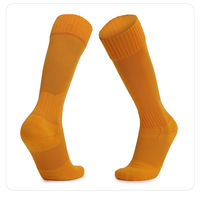 Chaussettes de sport professionnelles pour hommes, antidérapantes, épaissies, absorbant la transpiration, respirantes, de couleur unie pour le baseball et le football.