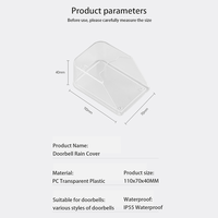 SIXWGH – Boîtier de protection transparent étanche IP55 pour sonnette extérieure sans fil, idéal pour contrôle d'accès – Vente en gros