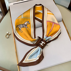 Băng đô chuyên nghiệp của phụ nữ 2024 với khăn vuông nhỏ dài phong cách Hàn Quốc Băng đô chéo cho mùa xuân thu hè - Product Image 2