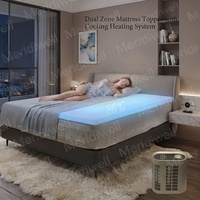 Surmatelas à circulation d'eau avec analyse des données de sommeil, coussin chauffant et rafraîchissant à deux zones avec surveillance des mouvements corporels sans contact