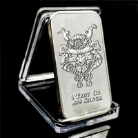 Lingot en métal plaqué argent souvenir du Japon en gros 1 gramme une once lingot d'argent