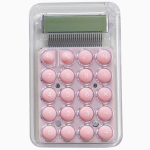 Calculatrice en plastique rose à 8 chiffres, alimentée par piles, usage général, design simple, petite et pratique - Product Image 1