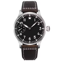 Montres de Luxe Semi-Automatiques Cadran Stérile 42mm Mouvement Seagull ST3600 à Remontage Manuel Verre Saphir Montres Homme Personnalisables Logo Original