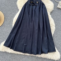 Robe trapèze en jean élégante et décontractée à col en V, sans manches, imprimé floral, respirante, avec boutons métalliques, coupe ajustée, style vintage, prix compétitif