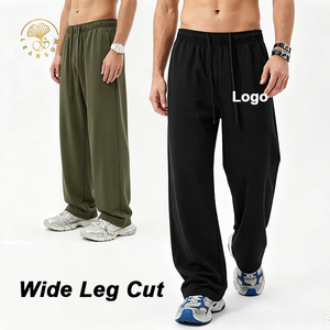 Pantaloni da <span class=keywords><strong>Uomo</strong></span> Premium del Produttore, Gamba Larga, Casual, Traspiranti, Vita Elastica, Stile Streetwear, in Cotone, Vestibilità Ampia, Urban, Personalizzabili - Product Image 2