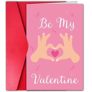 Wholesale <strong>Valentine's</strong> Day <strong>Card</strong> Custom Hand Heart Design Happy Holiday <strong>Cards</strong> Greeting <strong>Card</strong> with Envelope for Him Her Wife <strong>Husband</strong> - Product Image 1