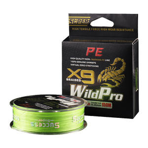 Línea de pesca trenzada Wildpro X9 3.0 150M de alta resistencia, color verde fluorescente, para pesca con señuelos. - Product Image 2